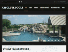 Tablet Screenshot of absolutepoolstx.com